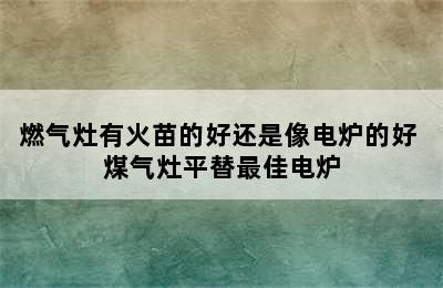 燃气灶有火苗的好还是像电炉的好 煤气灶平替最佳电炉